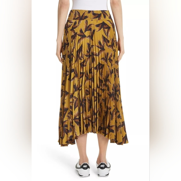 A.LC. Midi Pleated Skirt, Size 10 Yellow - Picture 2 of 3